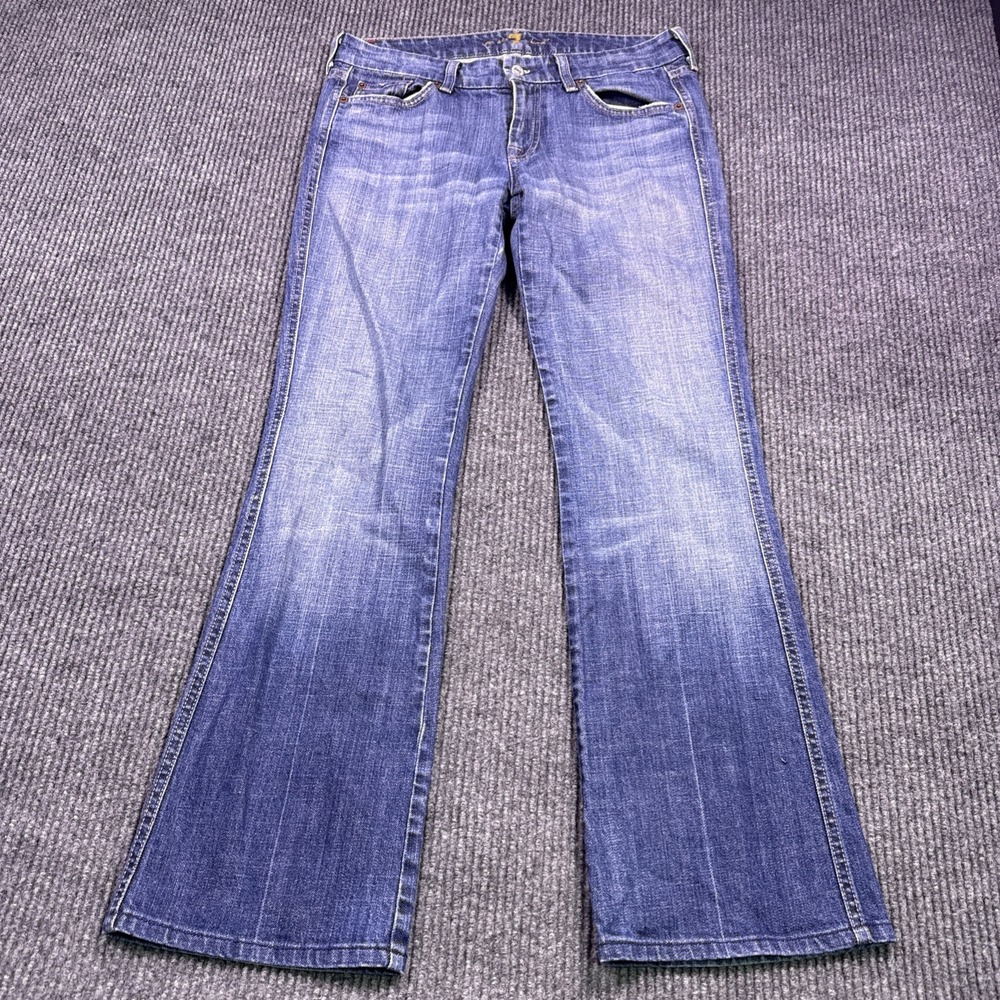 7 For All Mankind Bootcut 30X31 Medium Wash Jeans VTG   low rise - Picture 2 of 11